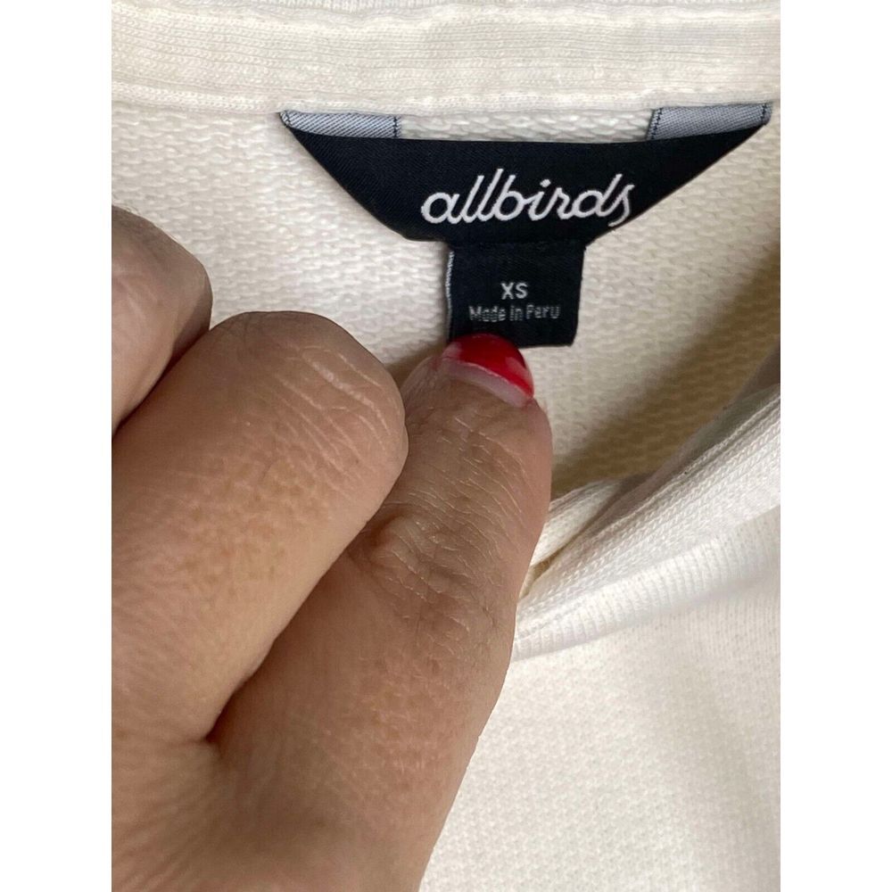 Allbirds sweatshirt women's size XS off-white oversized "Tread Lighter" NWOT - Picture 2 of 8